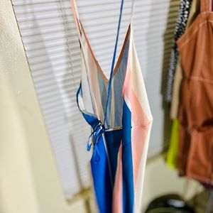 H&M “Stripped Satin Dress” (XL)